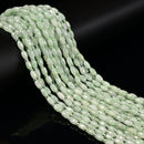 Natural Jade Smooth Rice Shape Beads Size 4x6mm 15" Strand