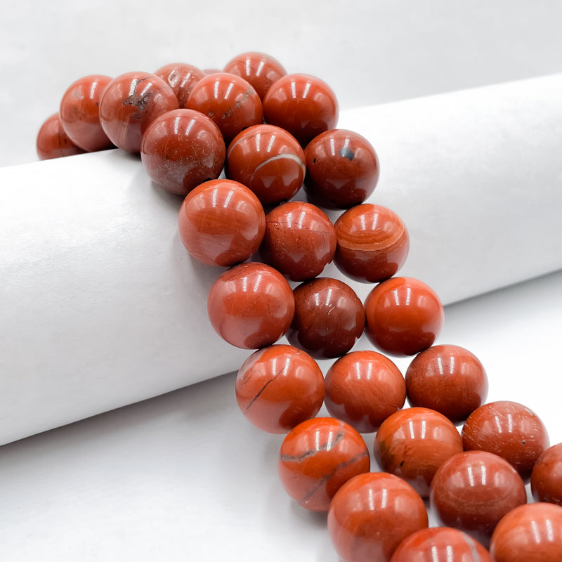 Natural Red Poppy Jasper Smooth Round Beads Size 16mm 18mm 20mm 15.5" Strand