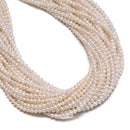 Natural White Fresh Water Pearl Potato Shape Beads Size 3.5-4mm 15'' Strand