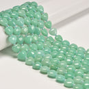 Green Amazonite Color Dyed Jade Smooth Heart Shape Beads Size 12mm 15" Strand