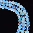 Opalite Heart Shape Beads Size 10mm 12mm 14'' Strand