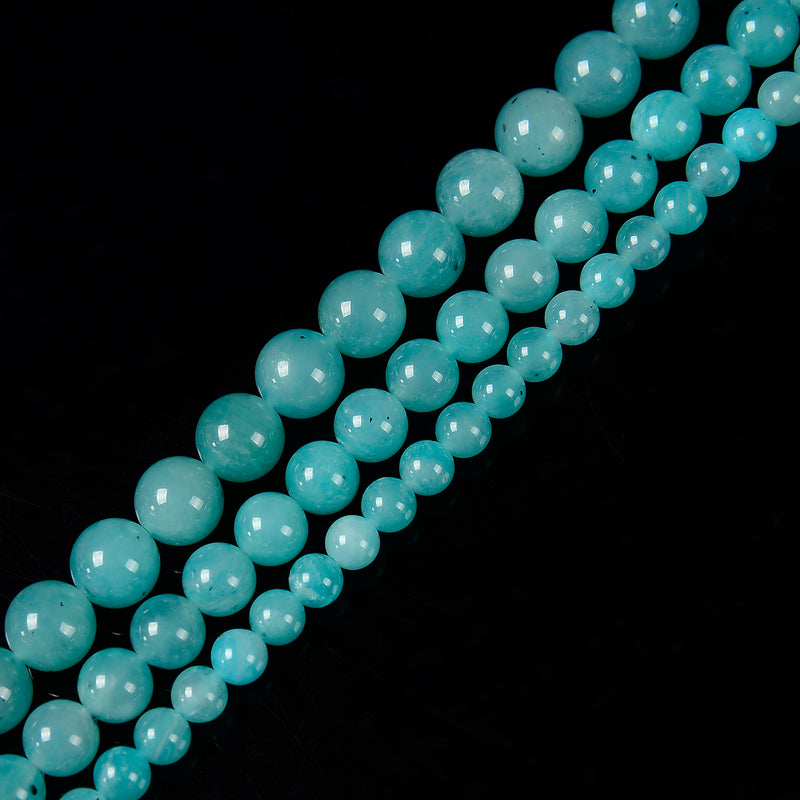 High Quality Blue Green Amazonite Smooth Round Beads 6mm 8mm 10mm 15.5'' Strand
