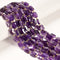 Natural Dark Amethyst Faceted Rectangle Shape Beads Size 8x10mm 15.5" Strand