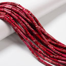 Red Sea Sediment Jasper Round Tube Beads 4x13mm 15.5" Strand