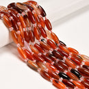 Natural Carnelian Rice Shape Beads Size 8-9mm x 18-20mm 15.5'' Strand