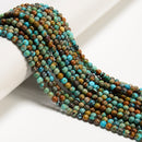 Natural Turquoise Smooth Round Beads Size 4-5mm 15.5" Strand