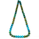Natural A Grade Gradient Turquoise Smooth Round Beads Size 6mm 8mm 16'' Strand