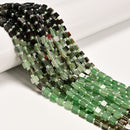 18 Multi-color Gemstone Smooth Cube Shape Beads Size 4mm 15" Strand