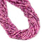 Natural Pink Color Ruby Faceted Round Beads Size 4mm 15.5'' Strand