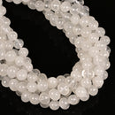 Natural Clear Quartz Center Drill Full Oval Shape Beads Size 9x11mm 15" Strand