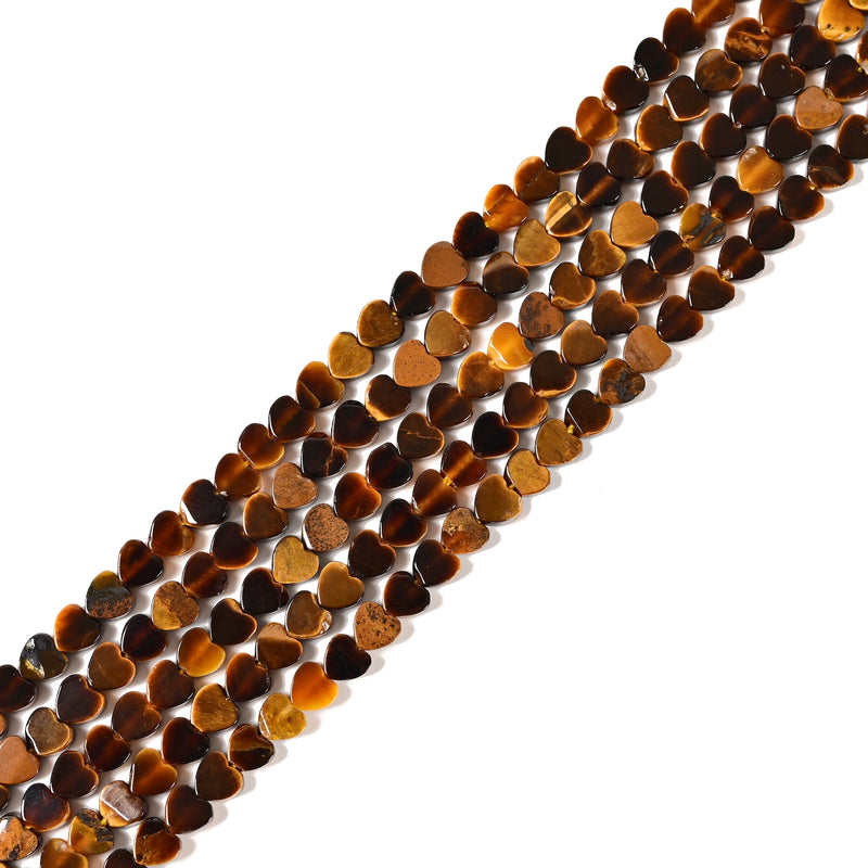 Natural Yellow Tiger Eye Heart Shape Beads Size 4mm 15.5'' Strand