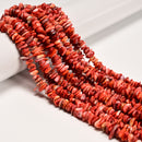 Natural Red Spiny Oyster Chips Beads Size 4-5mm 5-6mm 7-8mm 9-10mm 16" Strand