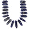 Sodalite Graduated Top Drill Faceted Points Beads Size 10x25-10x35mm 15.5'' Str