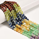 07 Multi-color Gemstone Smooth Cube Shape Beads Size 4mm 15" Strand