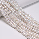 Natural White Fresh Water Pearl Baroque Drop Beads Size 7-8mm 15.5'' Strand