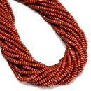 Natural Red Jasper Faceted Rondelle Beads Size 2x4mm 15'' Strand