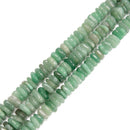Green Aventurine Pebble Nugget Slice Chips Beads 4-6mm x 12-13mm 15.5'' Strand