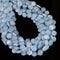 Aquamarine Color Dyed Jade Hexagram Cutting Faceted Coin Beads 10mm 15.5''Strand