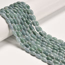Natural Jadeite Jade Smooth Rice Shape Beads Size 5-6x8-9mm 15" Strand