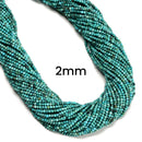 Natural Blue Turquoise Smooth Round Beads Size 2mm 2.6mm 15.5'' Strand