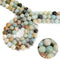 Multi-Color Amazonite Smooth Round Beads 4mm 6mm 8mm 10mm 12mm- 18mm 15.5" Strand