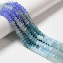 06-Multi-color Dyed Jade Smooth Rondelle Beads Size 5x8mm 15.3'' Strand