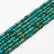 Natural Blue Turquoise Smooth Rondelle Beads Size 3x5mm 15.5'' Strand