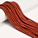 Natural Red Jasper Smooth Rondelle Beads Size 2x4mm 15.5" Strand