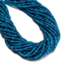 Blue Apatite Color Dyed Jade Smooth Rondelle Beads Size 2x4mm 15" Strand