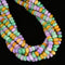 Colorful Dyed Jade Smooth Rondelle Beads Size 5x8mm 15.5'' Strand