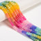 14-Multi-color Dyed Jade Smooth Rondelle Beads Size 5x8mm 15.5'' Strand