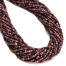 Natural Multi Color American Purple Stone Faceted Cube Beads 2mm 3mm 15.5'' Strd