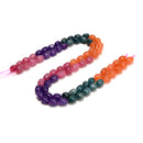01 Multi-color Dyed Jade Pebble Nugget Beads Size 8x10mm 15.5'' Strand