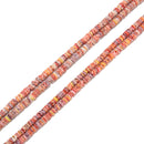 Multi-color Pectin Shell Wavy Heishi Disc Beads Size 1.5x6mm 1.5x7mm 24" Strand