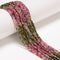 Natural Gradient Multi Color Tourmaline Faceted Round Beads Size 2mm 15.5"Strand