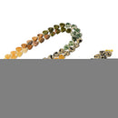 Mixed Styles Gradient Multi color Gemstone Flat Heart Shape Beads 8mm 15" Strand
