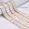 White Fresh Water Pearl Double Drill Irregular Rectangle Beads 6x18mm 16" Strand