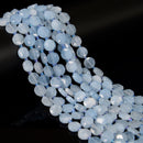 Aquamarine Color Dyed Jade Hexagram Cutting Faceted Coin Beads 10mm 15.5''Strand