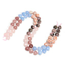 08 Gradient Multi-color Gemstone Smooth Heart Shape Beads Size 12mm 15.5'' Strd