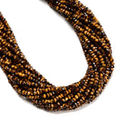 Natural Yellow Tiger Eye Faceted Rondelle Beads Size 2x3mm 15" Strand