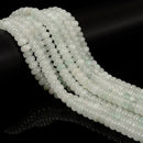 Pale Green Jade Smooth Rondelle Beads Size 5x8mm 15.5'' Strand