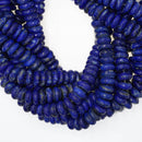 Natural Lapis Lazuli Smooth Rondelle Disc Beads Size 4x8mm 16'' Strand