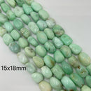 Natural Chrysoprase Smooth Pebble Nugget Beads 12x15mm 14x16mm 15x18mm 15.5"Strd