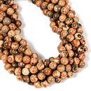 Natural American Picture Jasper Smooth Round Beads 6mm 8mm 10mm 12mm 15.5" Strd