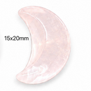 Natural Rose Quartz Crescent Moon Shape Charm Pendant Size 20mm -30mm Sold PC