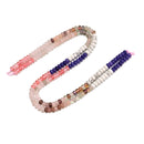 19 Gradient Multi-color Gemstone Smooth Rondelle Beads Size 4x6mm 15.5" Strand