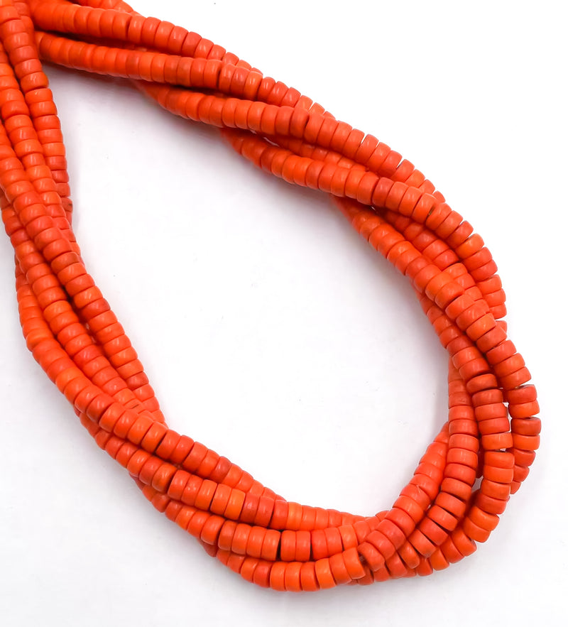 Dyed Howlite Turquoise Heishi Disc Shape Beads Size 3x5.5mm 15.5" Strand
