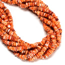 Natural Spiny Oyster Center Drill Pebble Nugget Chips Beads Size 7-8mm 16" Strd