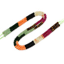 16 Gradient Multi-color Gemstone Smooth Rondelle Beads Size 4x6mm 15.5" Strand