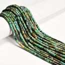 Natural African Turquoise Cylinder Tube Beads Size 4x13mm 15.5'' Strand